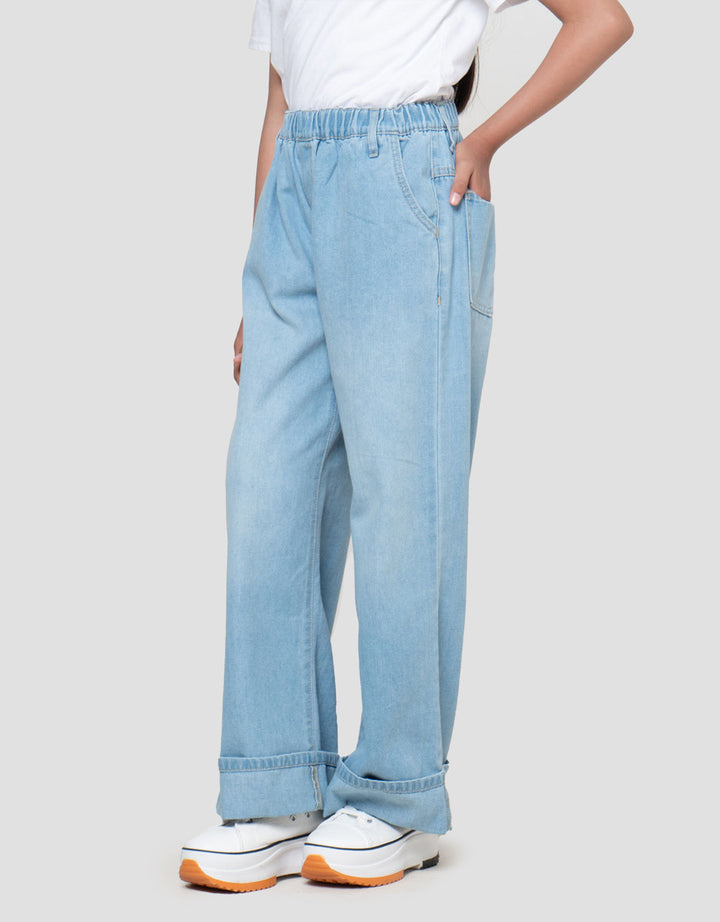 Nevada Bawah Lipat Celana Denim Anak Perempuan