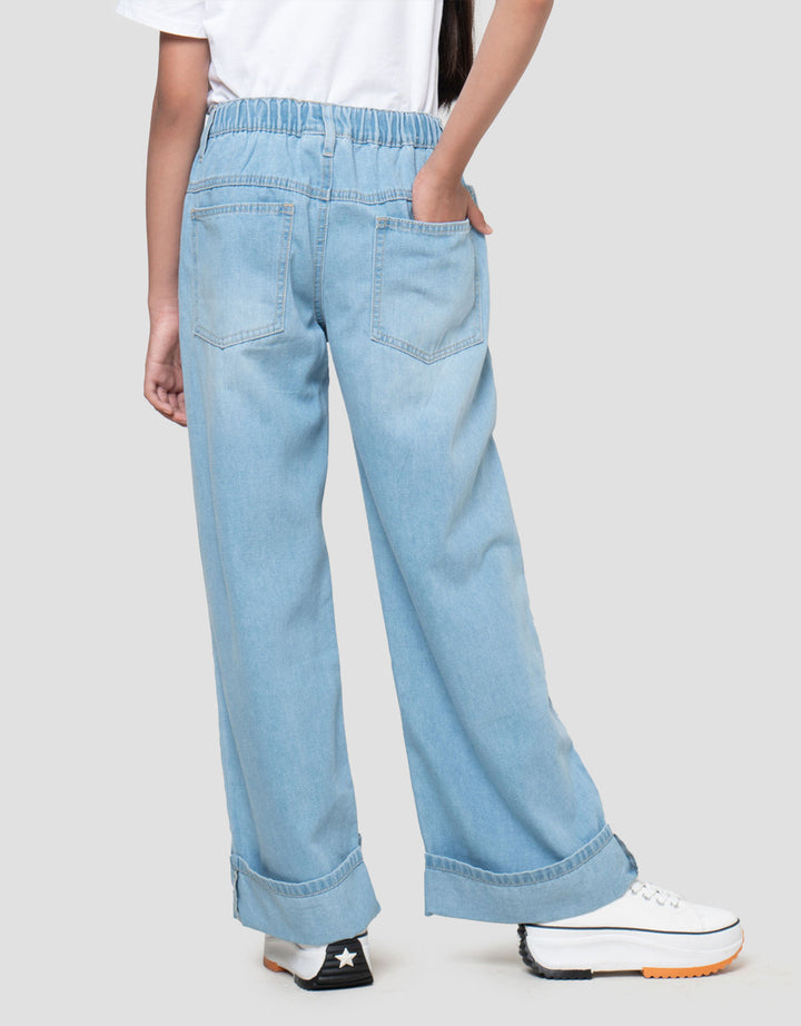 Nevada Bawah Lipat Celana Denim Anak Perempuan