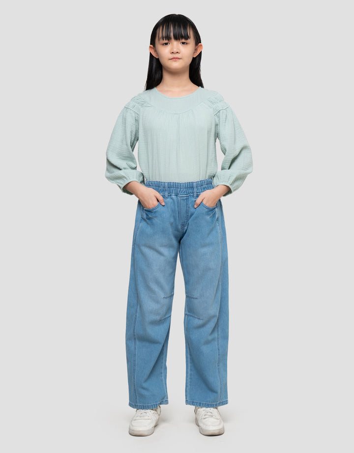 Nevada Barrel Fit Celana Denim Anak Perempuan