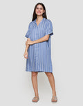 St. Yves Woven Stripe Dress Tidur Wanita