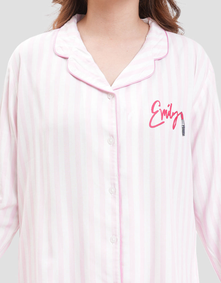 Nevada Stripy Emily Piyama Setelan Wanita