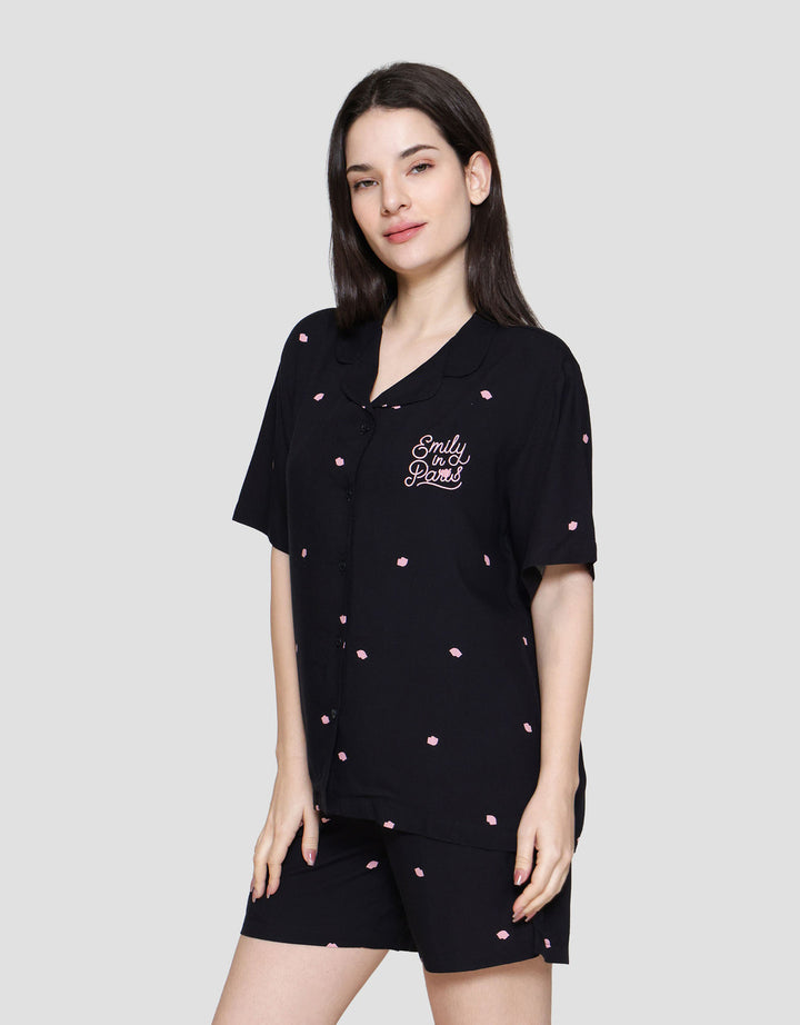 Nevada Lippy Dot Setelan Piyama Wanita