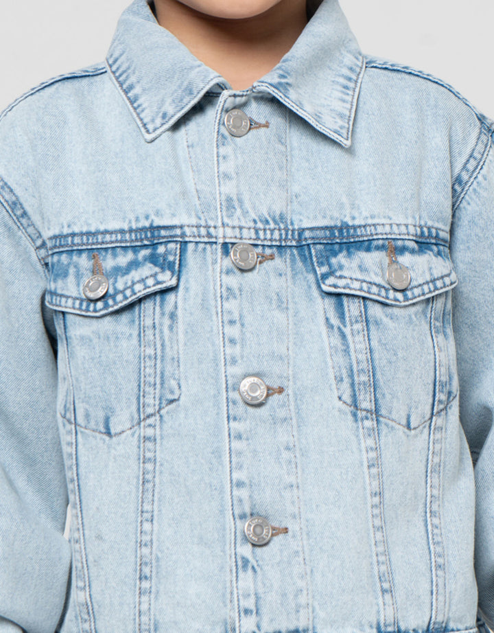 Suko Jaket Denim Lengan Panjang Anak Laki-Laki