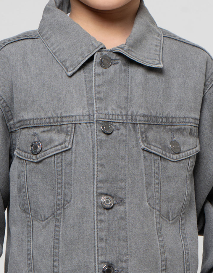 Suko Jaket Denim Lengan Panjang Anak Laki-Laki
