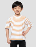 Suko Motif Garis Kaos Kerah Bulat Lengan Pendek Anak Laki-Laki