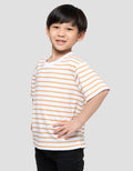 Suko Motif Garis Kaos Kerah Bulat Lengan Pendek Anak Laki-Laki