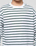 Suko Motif Garis Kaos Kerah Bulat Lengan Panjang Anak Laki-Laki