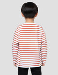 Suko Motif Garis Kaos Kerah Bulat Lengan Panjang Anak Laki-Laki