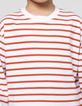 Suko Motif Garis Kaos Kerah Bulat Lengan Panjang Anak Laki-Laki