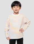 Suko Motif Garis Kaos Kerah Bulat Lengan Panjang Anak Laki-Laki