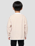 Suko Motif Garis Kaos Kerah Bulat Lengan Panjang Anak Laki-Laki