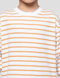 Suko Motif Garis Kaos Kerah Bulat Lengan Panjang Anak Laki-Laki
