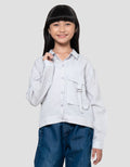 Nevada Crinkle Salur Kantong Kemeja Anak Perempuan