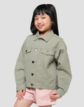 Suko Lengan Panjang Jaket Denim Anak Perempuan