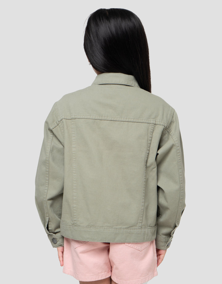 Suko Lengan Panjang Jaket Denim Anak Perempuan