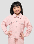 Suko Lengan Panjang Jaket Denim Anak Perempuan