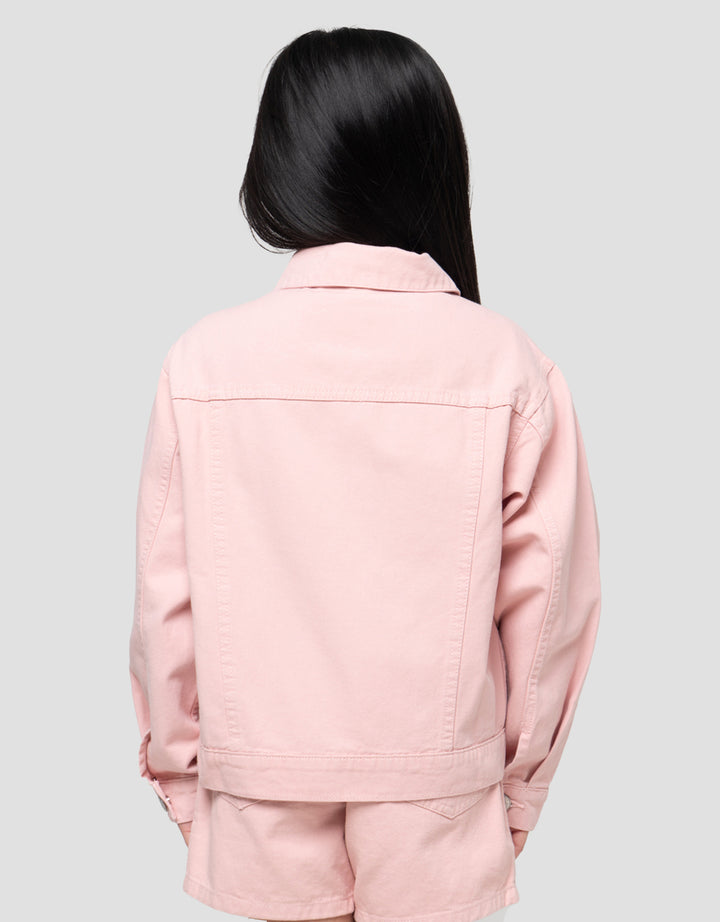 Suko Lengan Panjang Jaket Denim Anak Perempuan