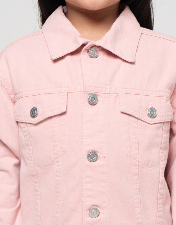 Suko Lengan Panjang Jaket Denim Anak Perempuan