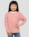 SUKO GARIS KERAH BULAT KAOS ANAK PEREMPUAN