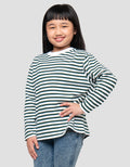 SUKO GARIS KERAH BULAT KAOS ANAK PEREMPUAN