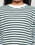 SUKO GARIS KERAH BULAT KAOS ANAK PEREMPUAN