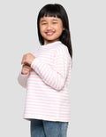 SUKO GARIS KERAH BULAT KAOS ANAK PEREMPUAN