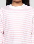 SUKO GARIS KERAH BULAT KAOS ANAK PEREMPUAN