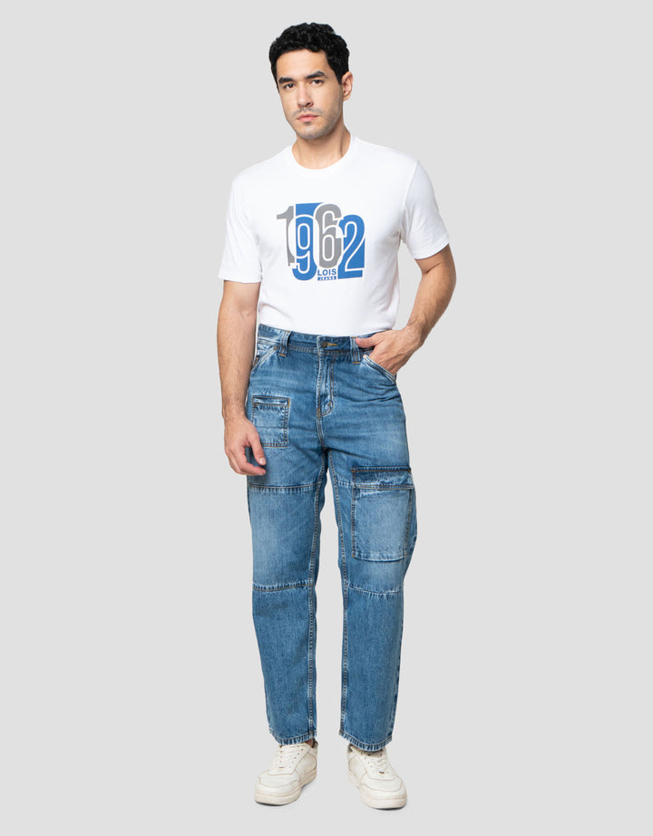 Lois Celana Cargo Jeans Crg128D Pria