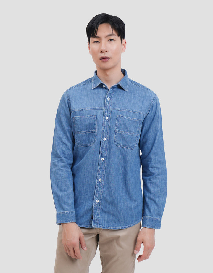 Lois KLL578D Kemeja Lengan Panjang Pria