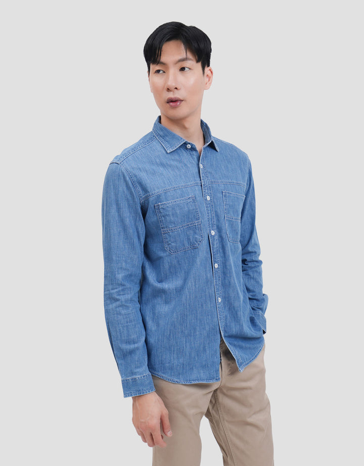Lois KLL578D Kemeja Lengan Panjang Pria