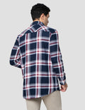 Lois Full Print Check Kemeja Lengan Panjang Pria