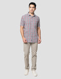 Lois Print Checks Kemeja Pria