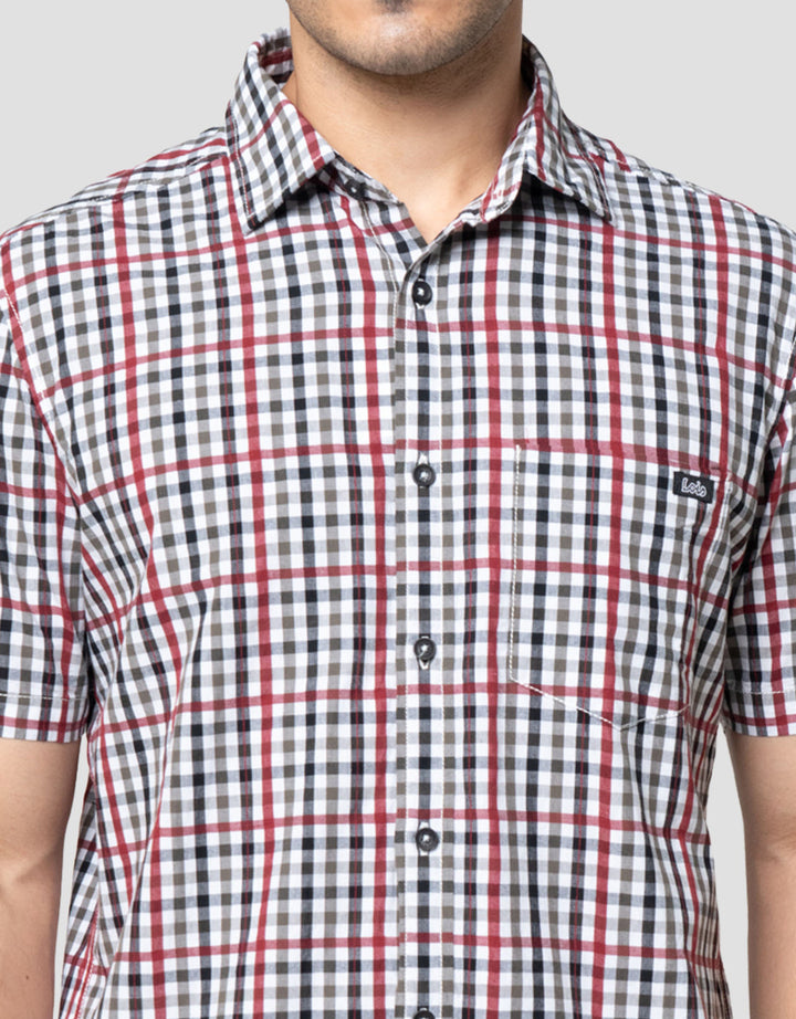 Lois Print Checks Kemeja Pria