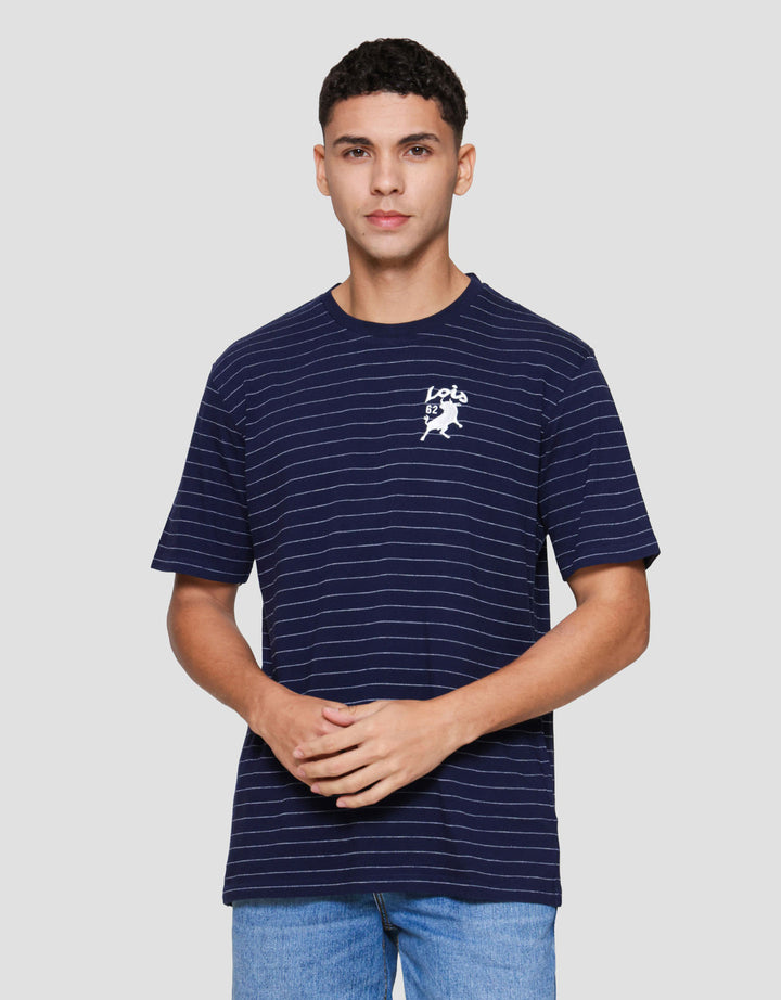 Lois Print Stripes Kaos Lengan Pendek Pria