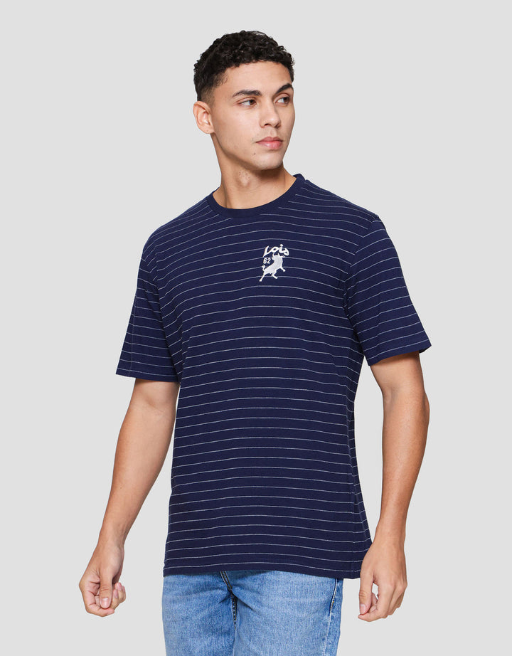 Lois Print Stripes Kaos Lengan Pendek Pria
