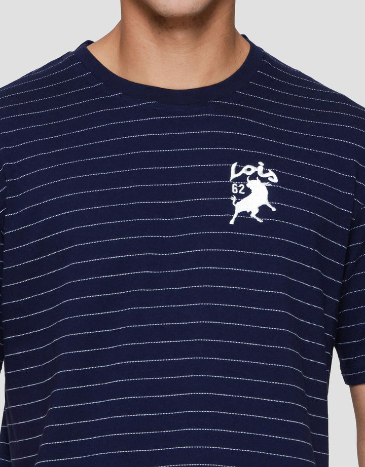 Lois Print Stripes Kaos Lengan Pendek Pria