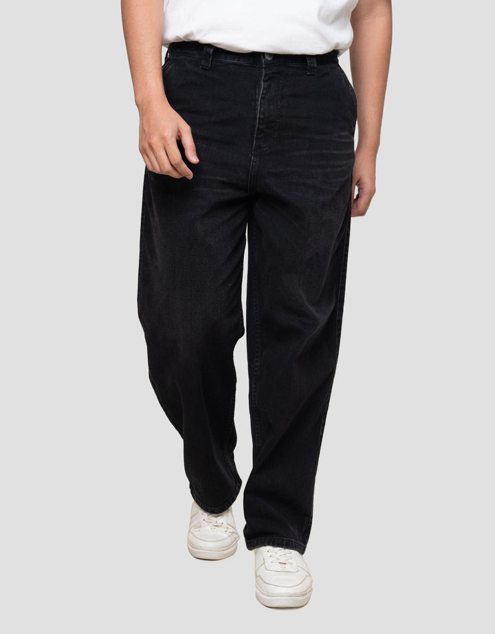 Nevada Basic Vintage Supper Baggy Fit Celana Denim Pria