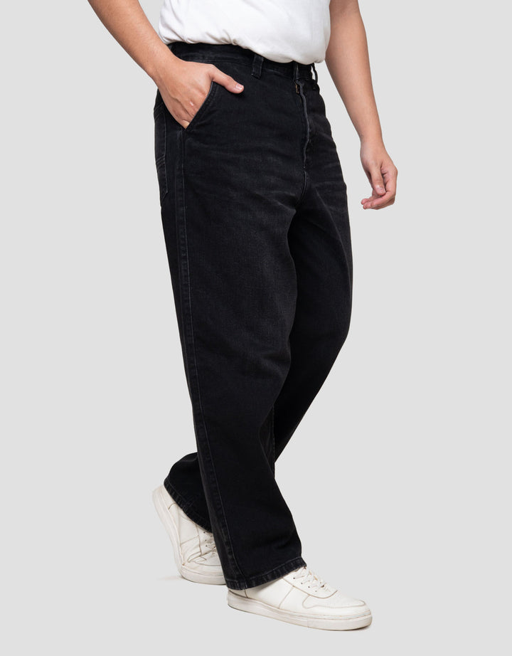 Nevada Basic Vintage Supper Baggy Fit Celana Denim Pria