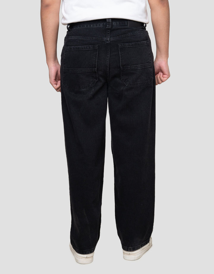 Nevada Basic Vintage Supper Baggy Fit Celana Denim Pria