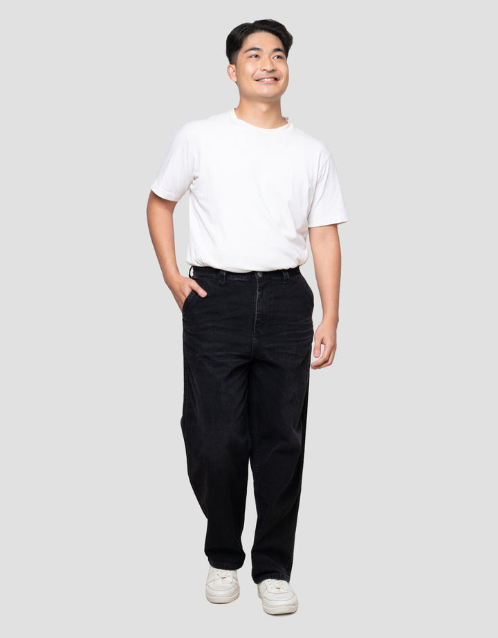 Nevada Basic Vintage Supper Baggy Fit Celana Denim Pria