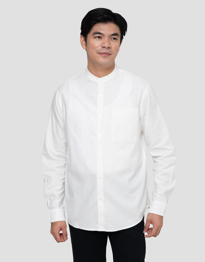 Cole Mandarain Oxford Kemeja Pria