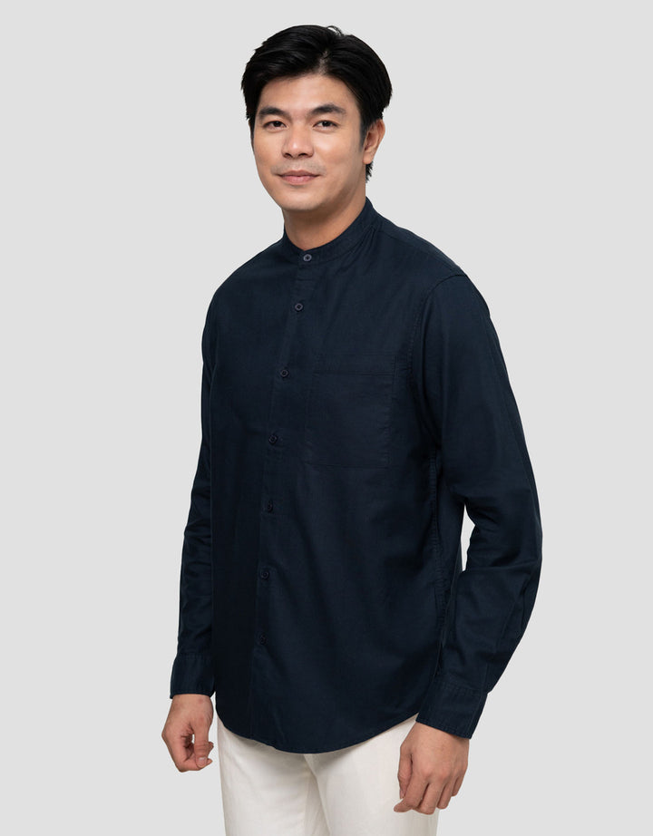 Cole Mandarain Oxford Kemeja Pria