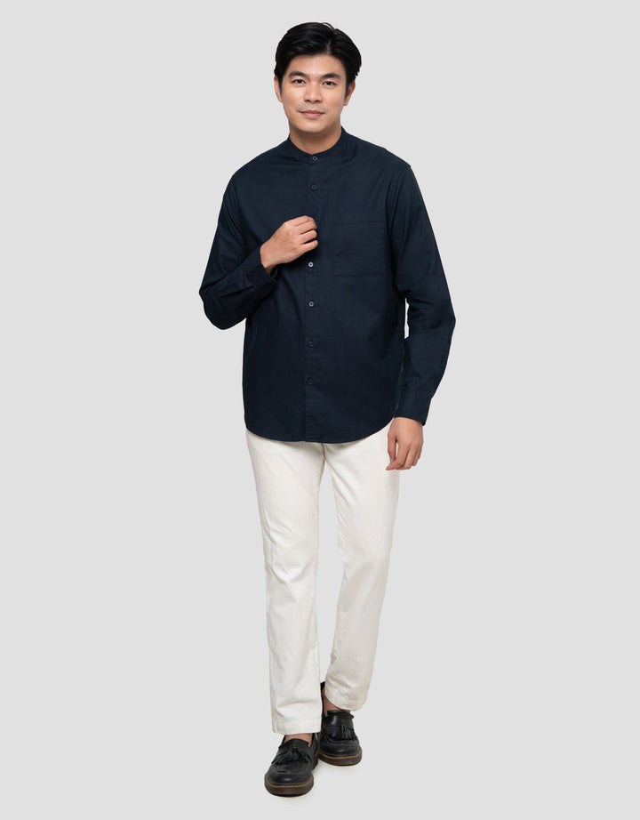 Cole Mandarain Oxford Kemeja Pria