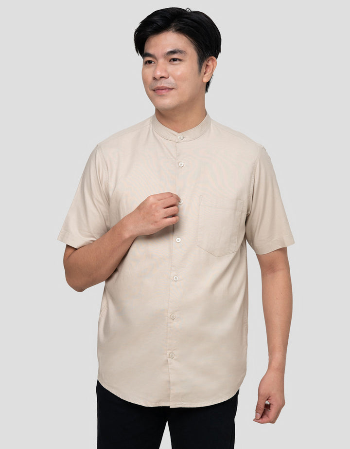 Cole Mandarain Oxford Kemeja Pria