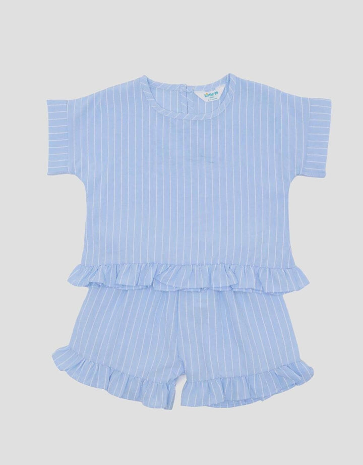 Little M Woven Salur Yarndyed Pakaian Setelan Bayi