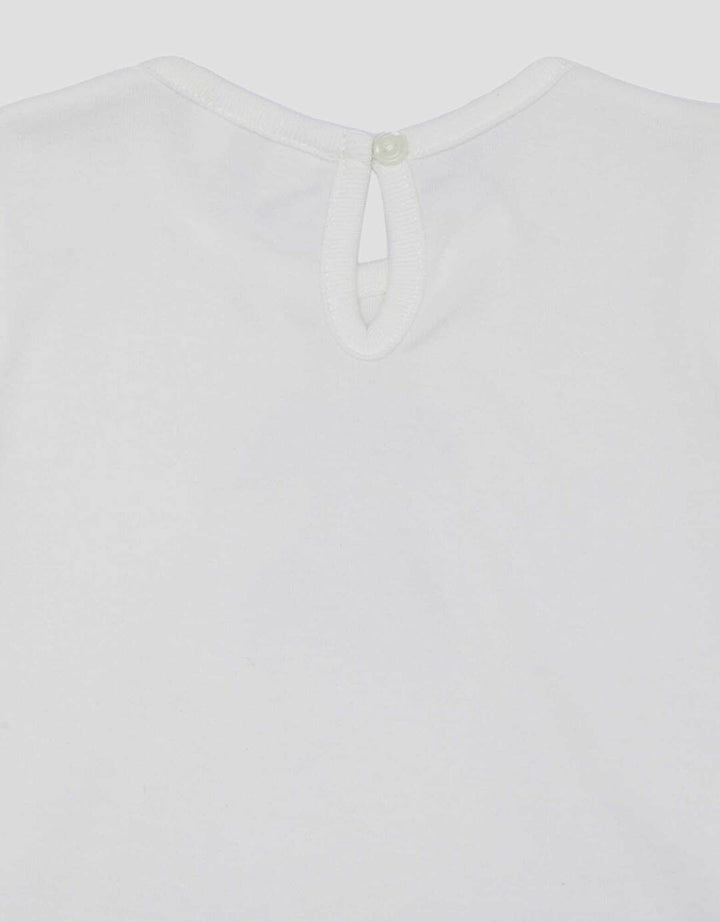 Little M Woven Mix Double Knit With Bow Pakaian Setelan Bayi