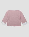 Little M Double Layer With Flower Print Jaket Cardigan Bayi