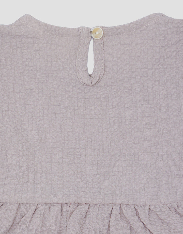 Little M Woven Textured With Bow Pakaian Setelan Bayi