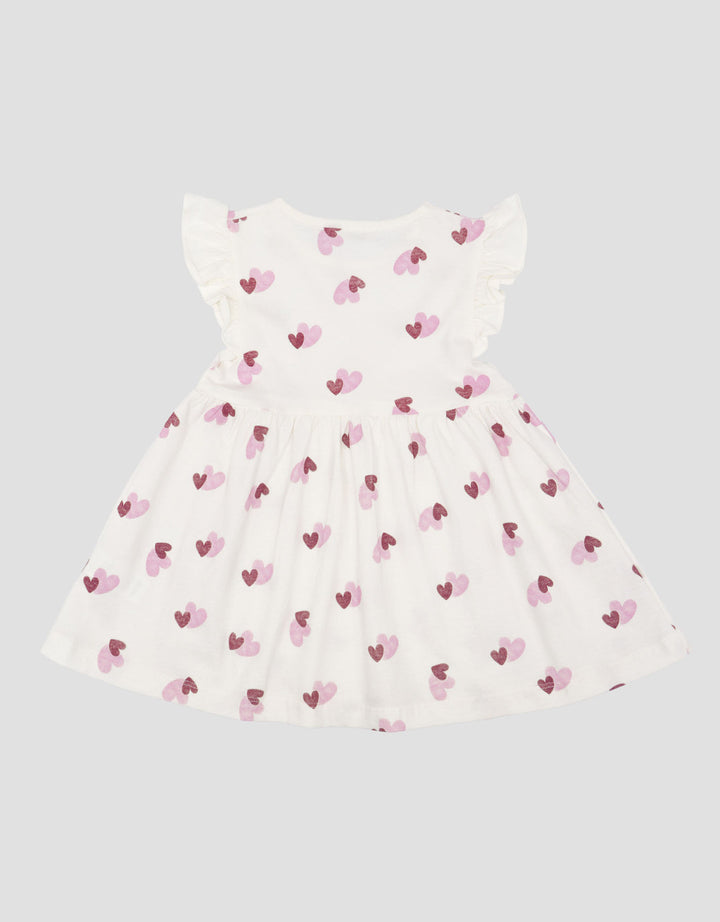 Little M Jersey Fullprint Twin Love Dress Bayi