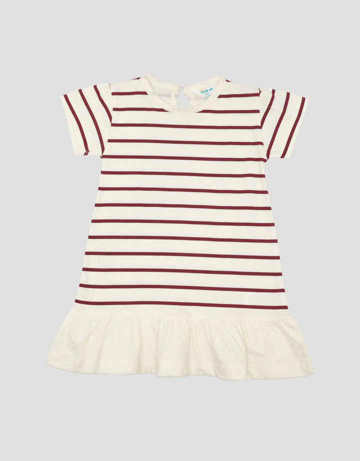 Little M Jersey Fullprint Salur Dress Bayi